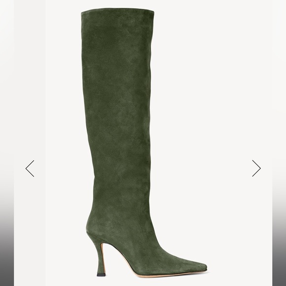 STAUD Cami Boots Olive Suede Leather size 39 - Picture 1 of 5